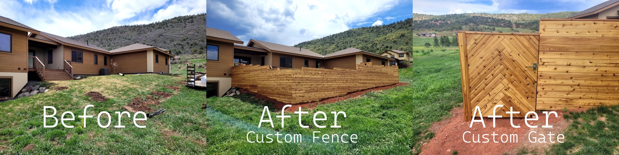 Custom Fence and Gate Before and After